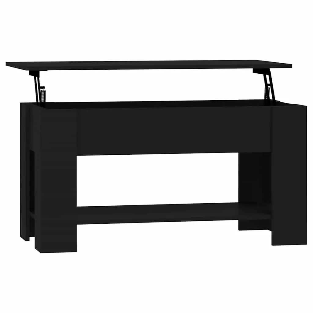 Coffee Table Black 101x49x52 cm Engineered Wood 809702 - Furniture