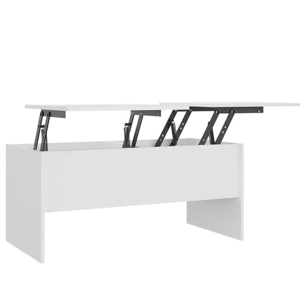 Coffee Table White 102x50.5x46.5 cm Engineered Wood 809719 - Furniture