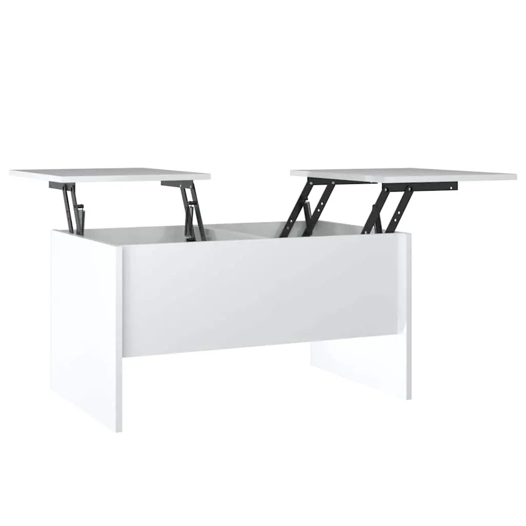 Coffee Table High Gloss White 80x50x42.5 cm Engineered Wood 809734 - Furniture