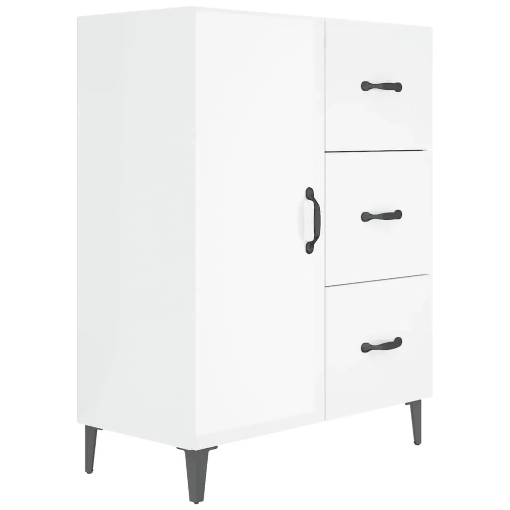 Sideboard High Gloss White 69.5x34x90 cm Engineered Wood 812183 - Furniture