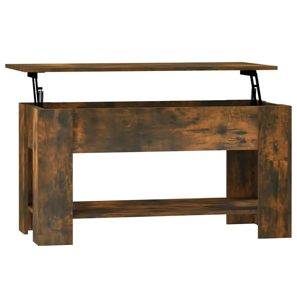 Coffee Table Smoked Oak 101x49x52 cm Engineered Wood 819272 - Furniture