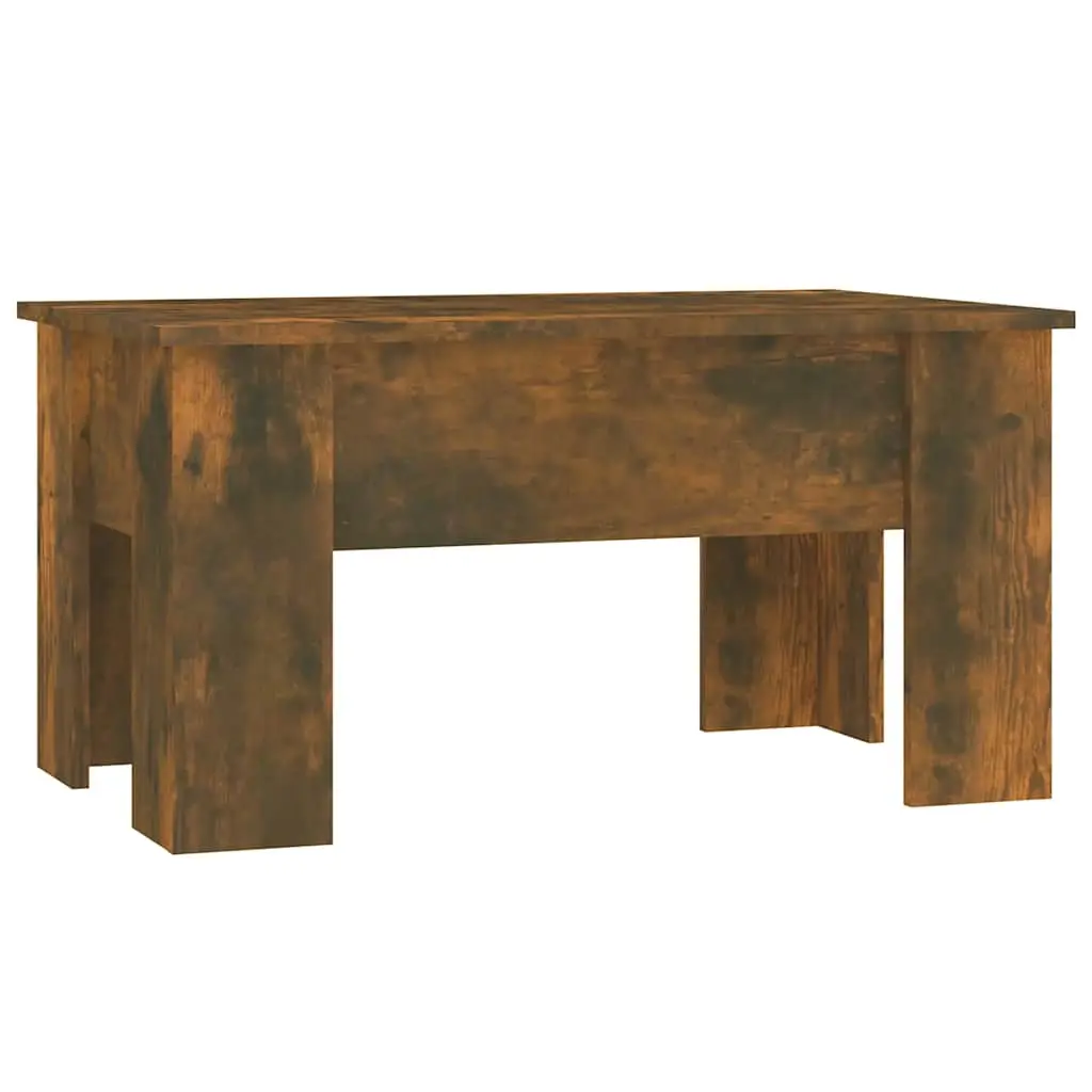 Coffee Table Smoked Oak 79x49x41 cm Engineered Wood 819281 - Furniture