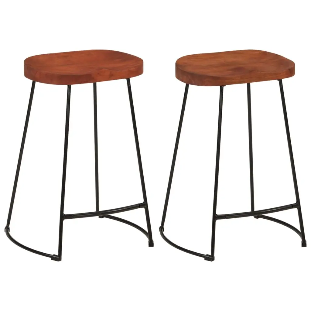 Gavin Bar Stools 2 pcs 45x40x63 cm Solid Wood Mango 344915 - Furniture