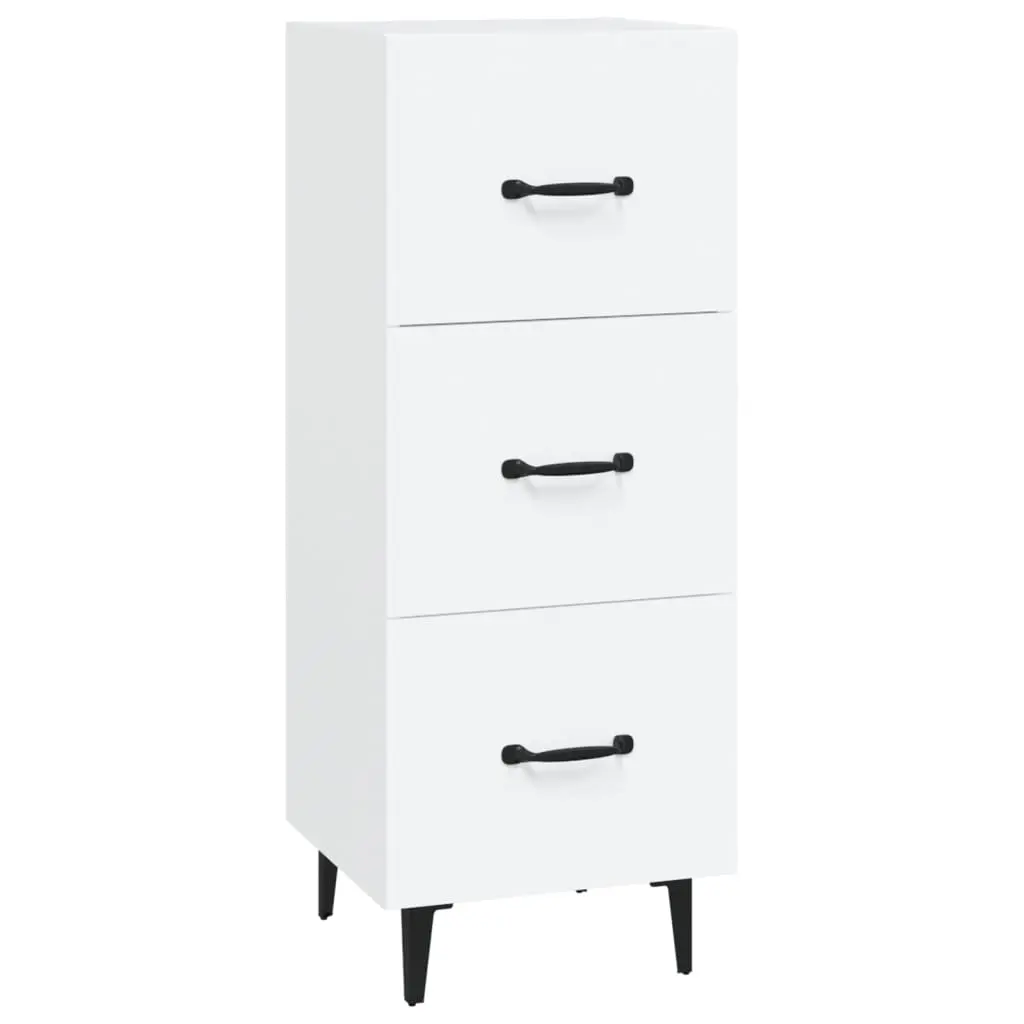 Sideboard White 34.5x34x90 cm Engineered Wood 812348 - Furniture