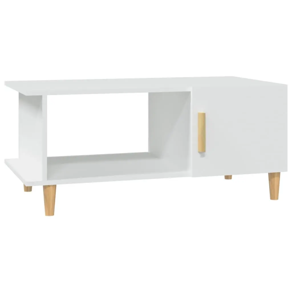 Coffee Table White 90x50x40 cm Engineered Wood 812744 - Furniture