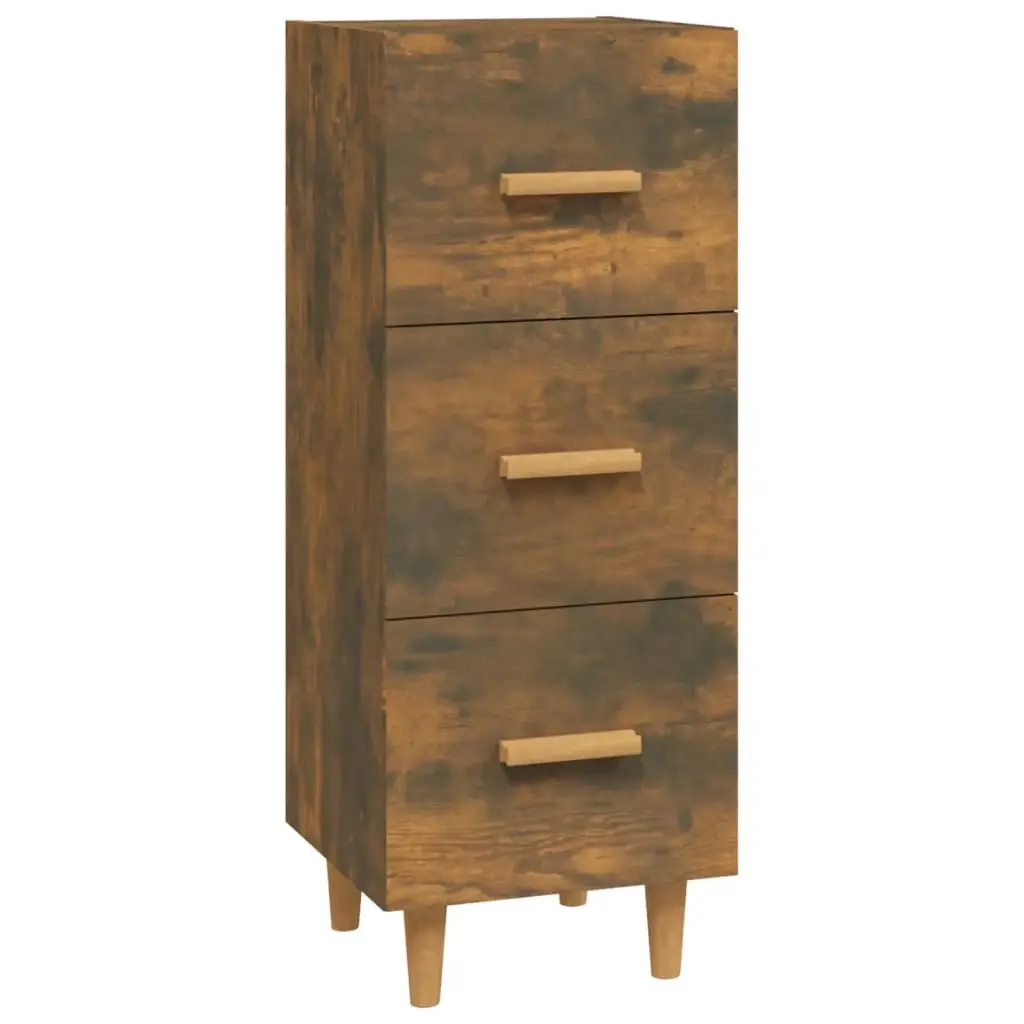 Sideboard Smoked Oak 34.5x34x90 cm Engineered Wood 817408 - Furniture