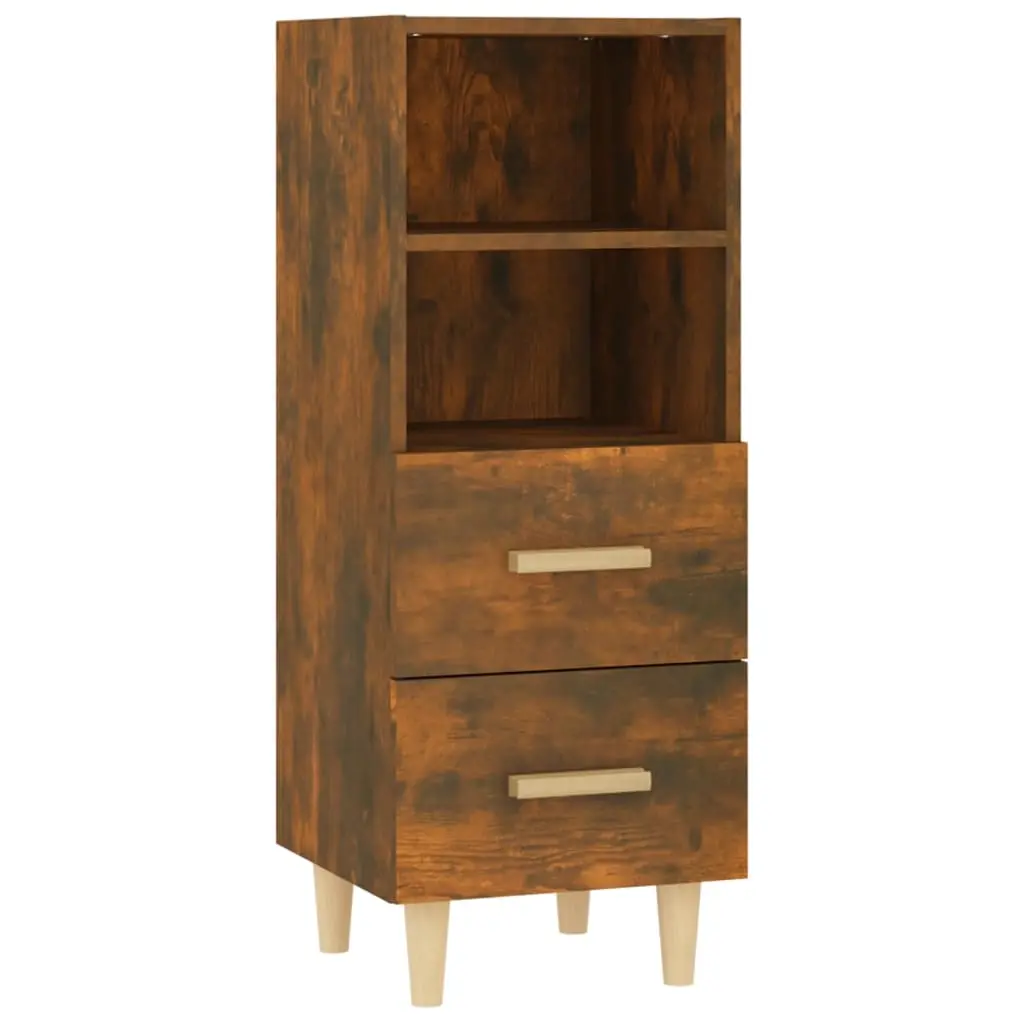 Sideboard Smoked Oak 34.5x34x90 cm Engineered Wood 817414 - Furniture