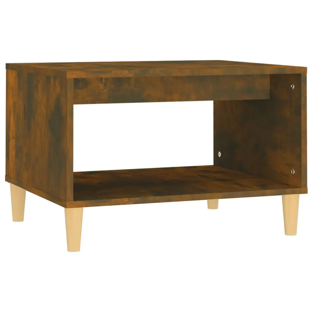 Coffee Table Smoked Oak 60x50x40 cm Engineered Wood 817519 - Furniture