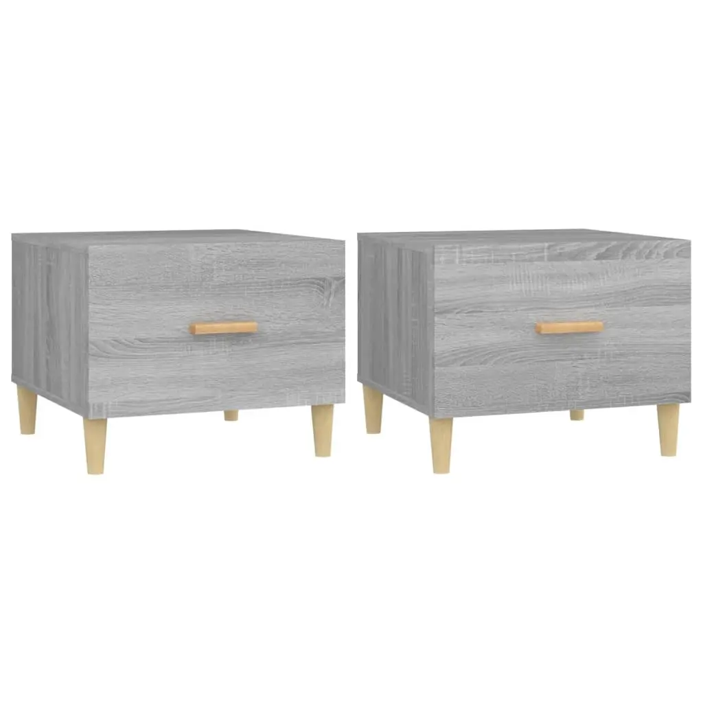 Coffee Tables 2 pcs Grey Sonoma 50x50x40 cm Engineered Wood 817534 - Furniture