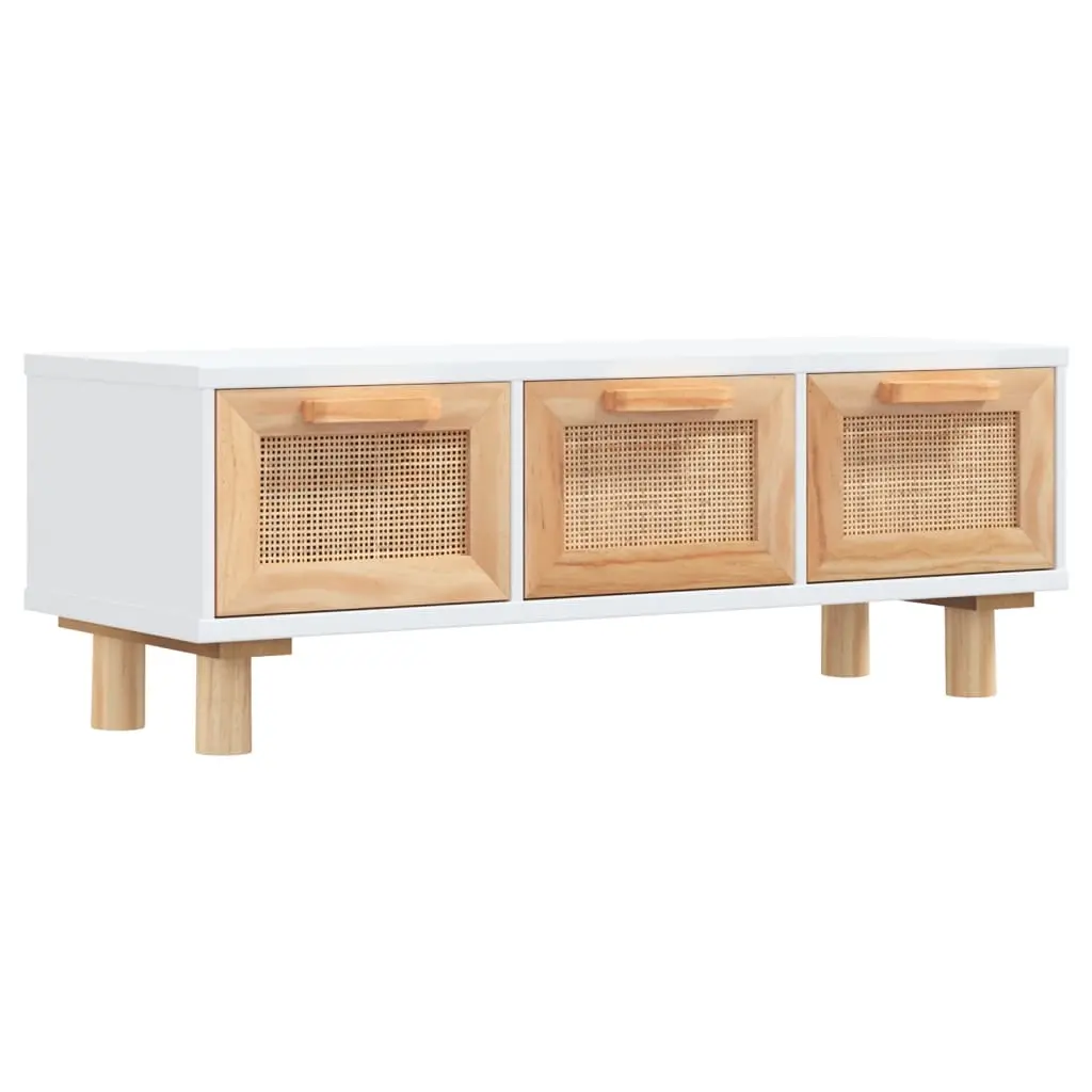 Coffee Table White 80x40x30 cm Engineered Wood&Solid Wood Pine 345618 - Furniture