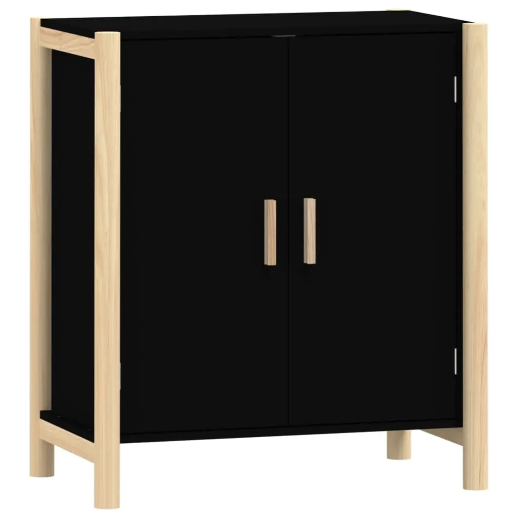 Sideboard Black 62x38x70 cm Engineered Wood 345670 - Furniture