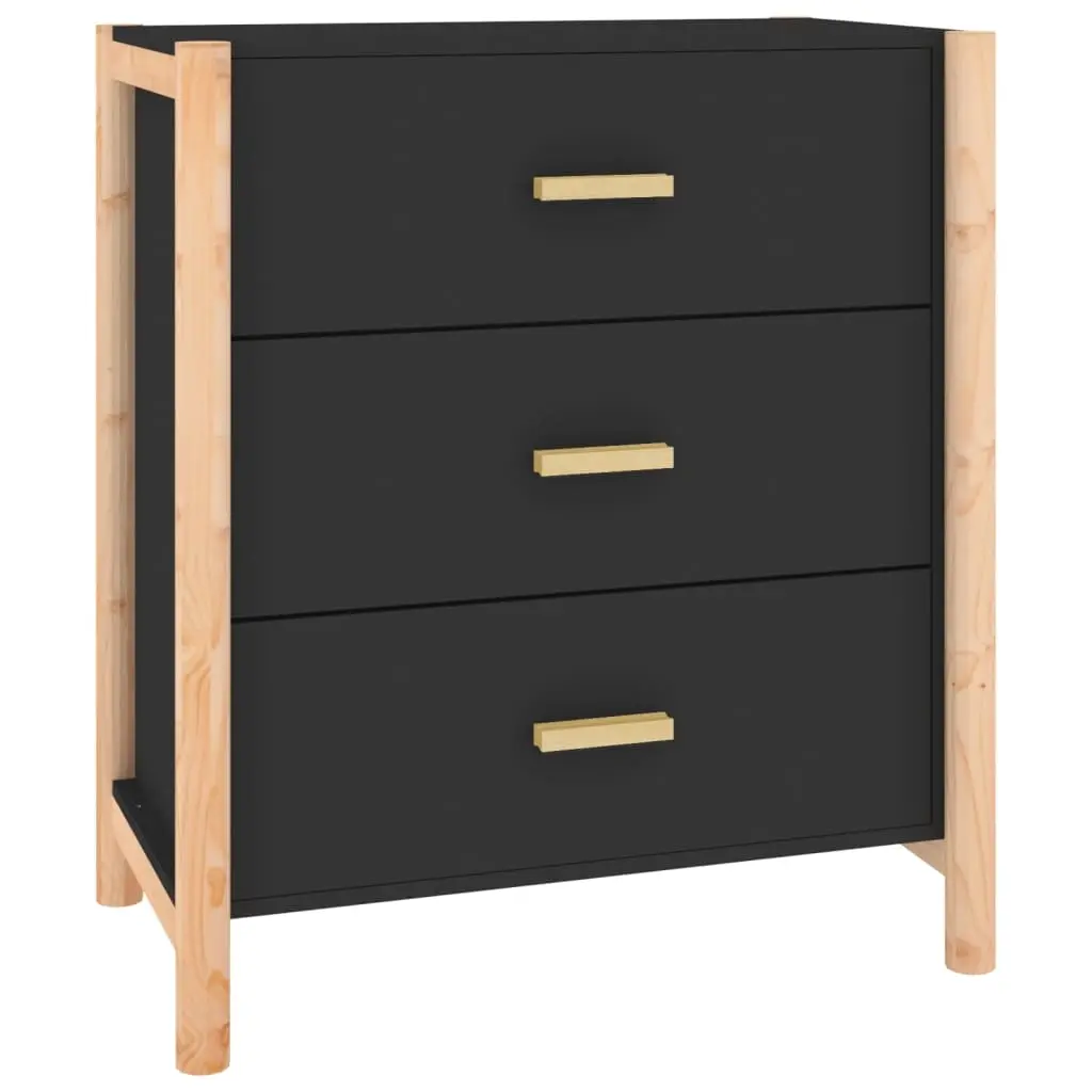 Sideboard Black 62x38x70 cm Engineered Wood 345673 - Furniture