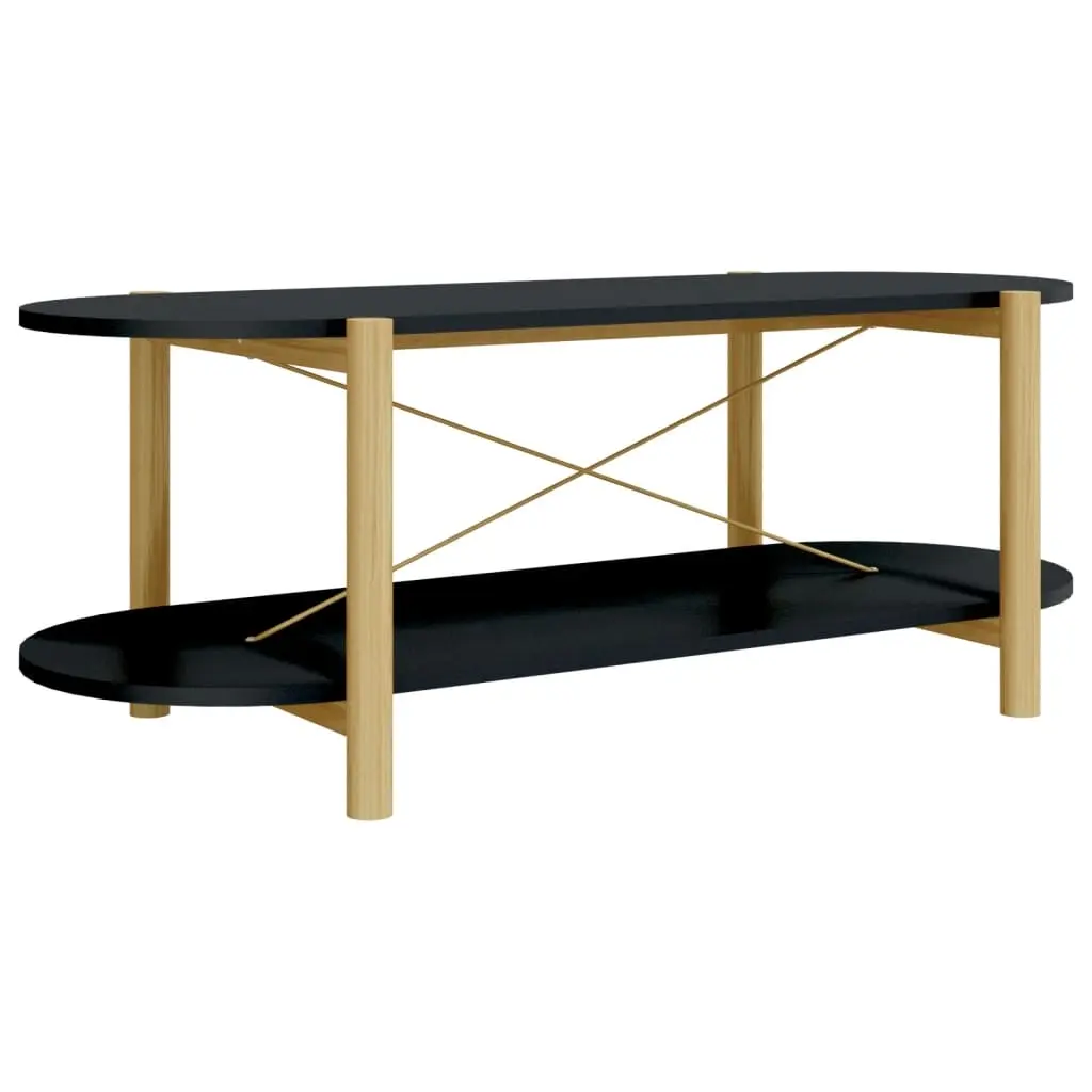 Coffee Table Black 110x48x40 cm Engineered Wood 345688 - Furniture