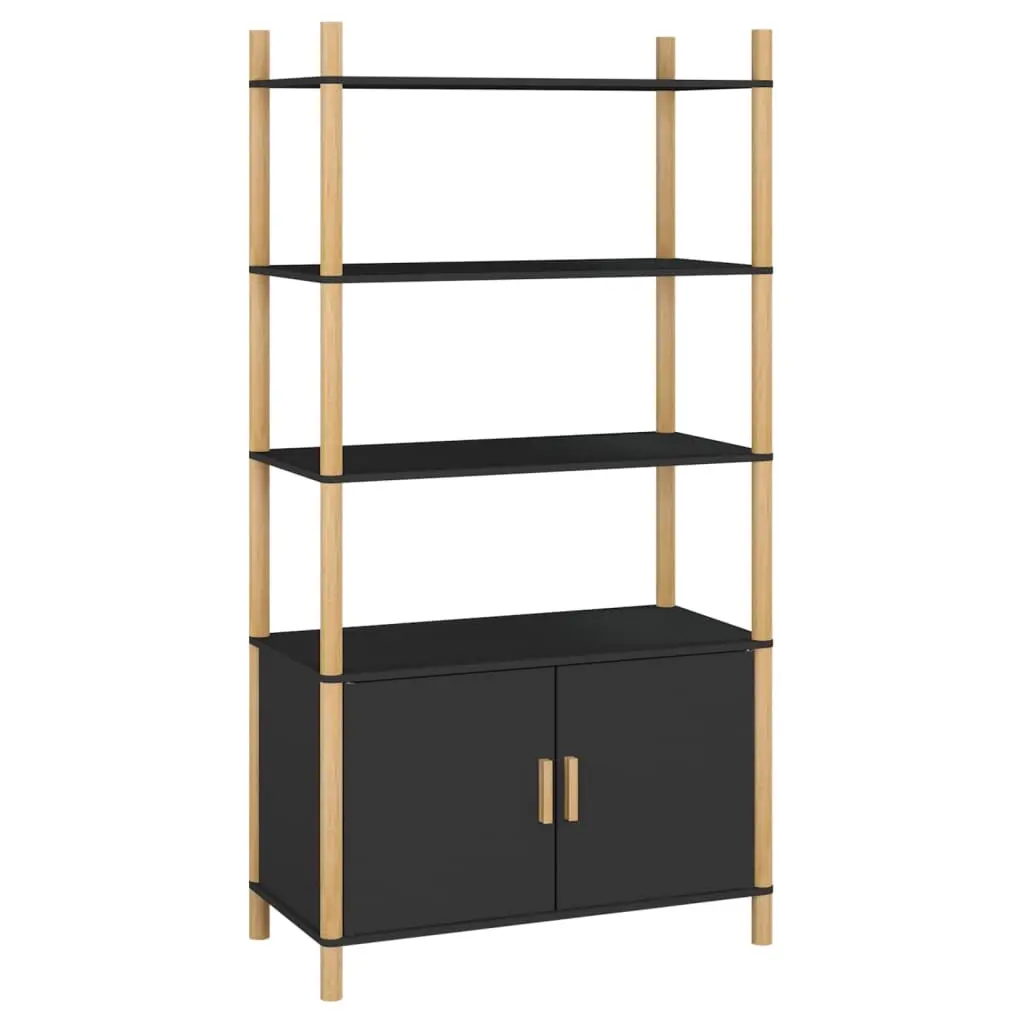 Highboard Black 80x40x153 cm Engineered Wood 345703 - Furniture