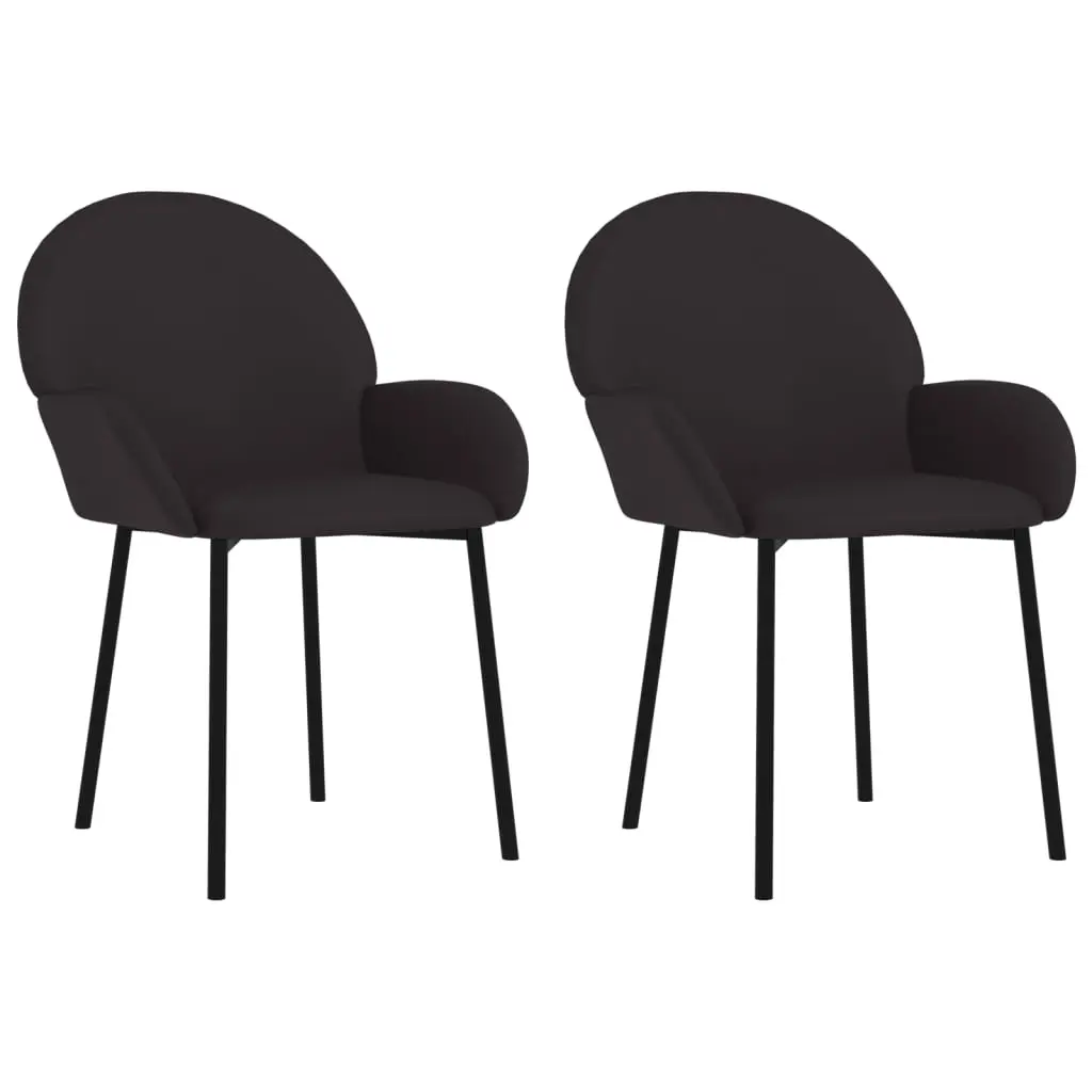 Dining Chairs 2 pcs Black Faux Leather 344761 - Furniture