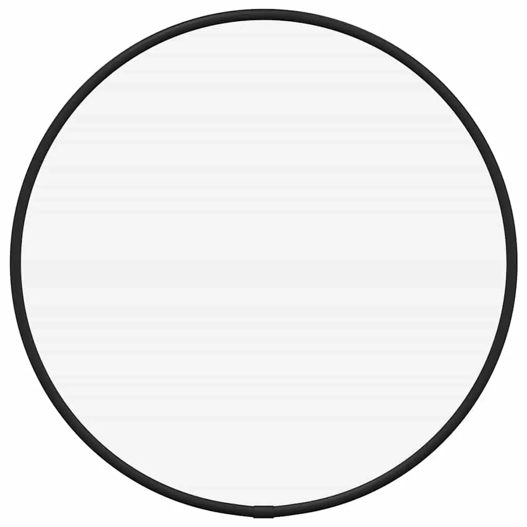 Wall Mirror Black Ø 30 cm Round 348184 - Home & Garden