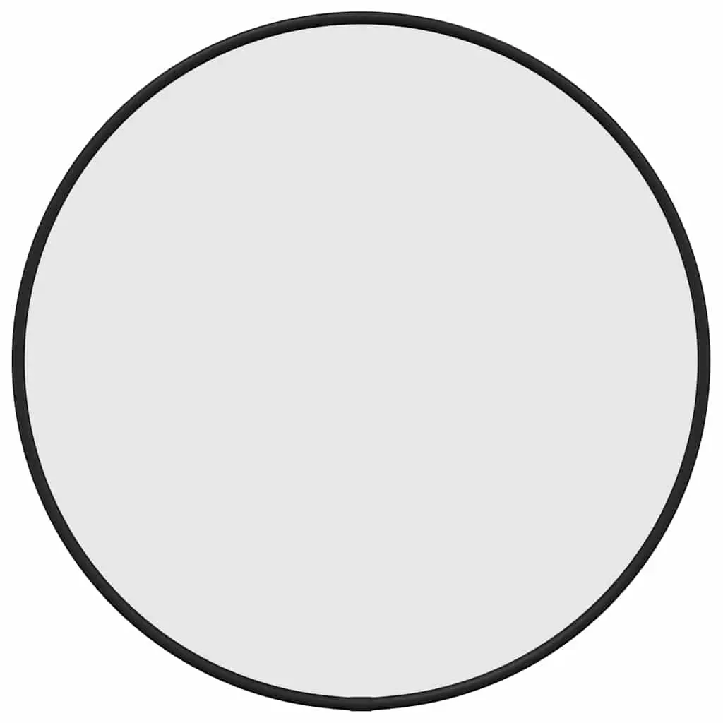 Wall Mirror Black Ø 40 cm Round 348185 - Home & Garden