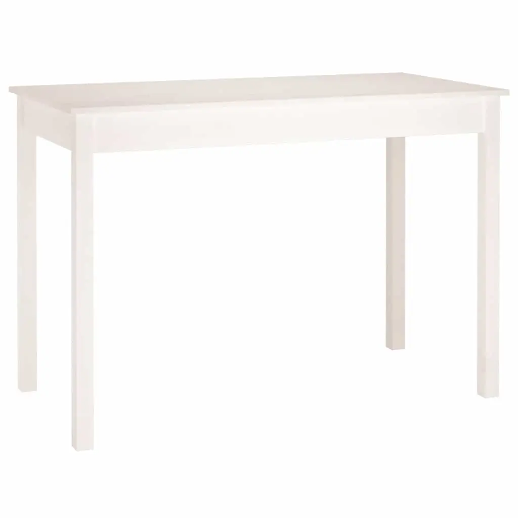 Dining Table White 110x55x75 cm Solid Wood Pine 814250 - Furniture
