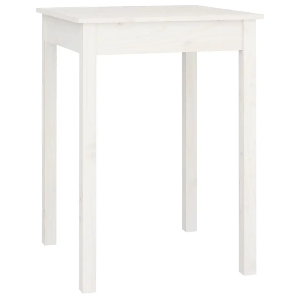 Dining Table White 55x55x75 cm Solid Wood Pine 814255 - Furniture