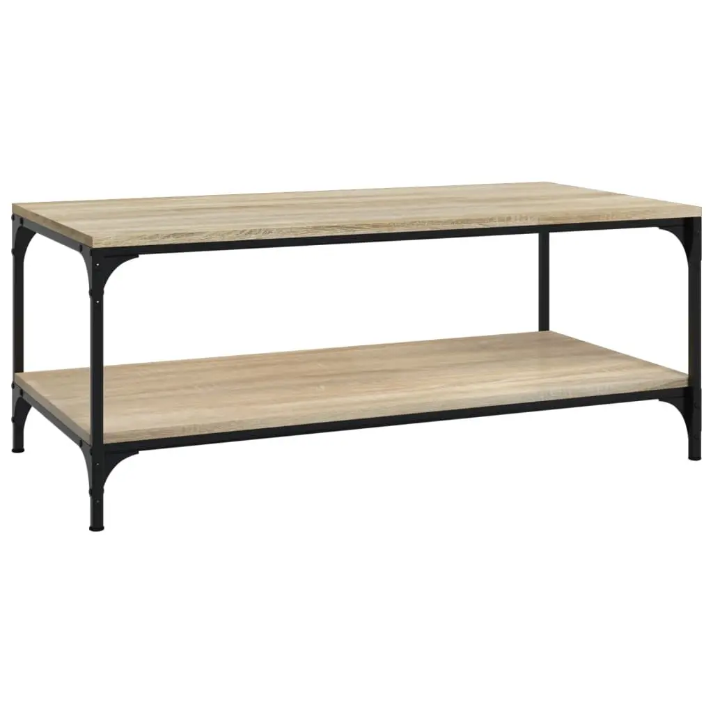 Coffee Table Sonoma Oak 100x50x40 cm Engineered Wood 819363 - Furniture