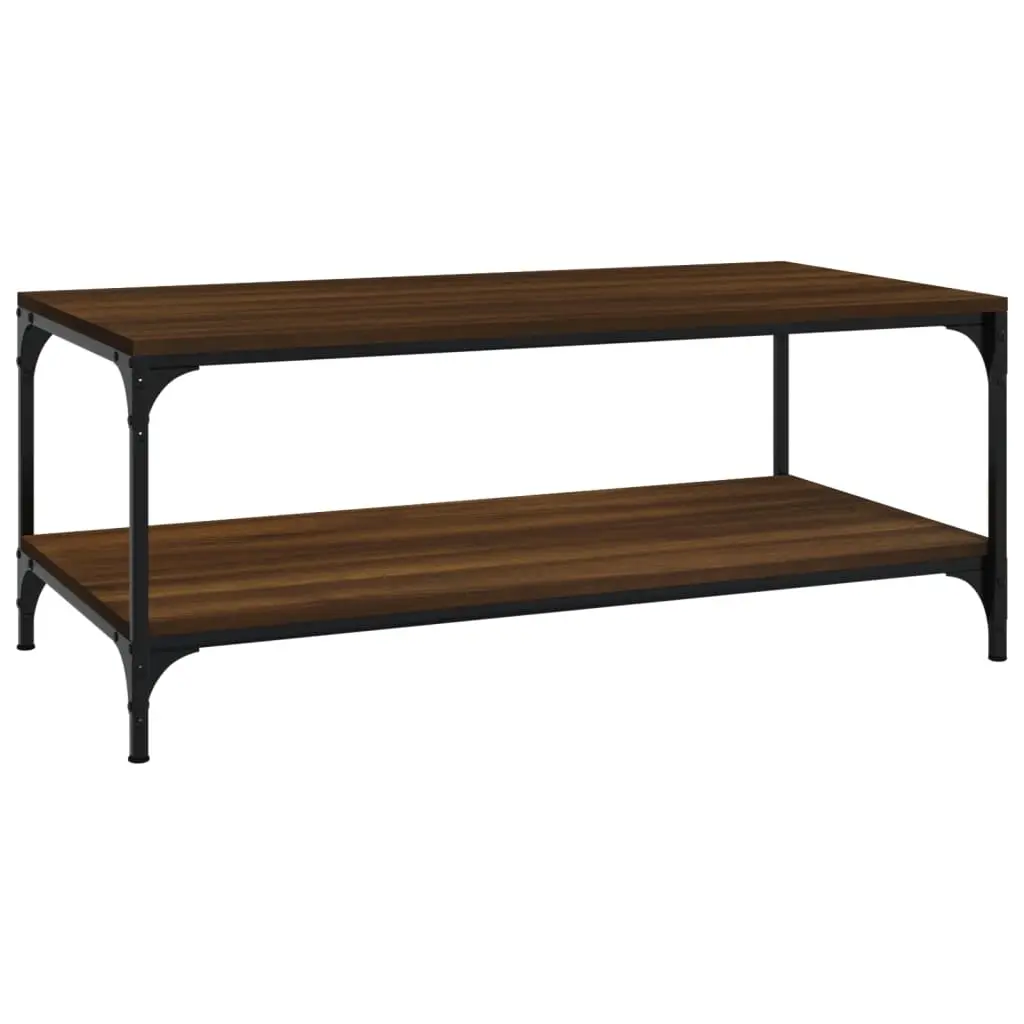 Coffee Table Brown Oak 80x50x40 cm Engineered Wood 819371 - Furniture