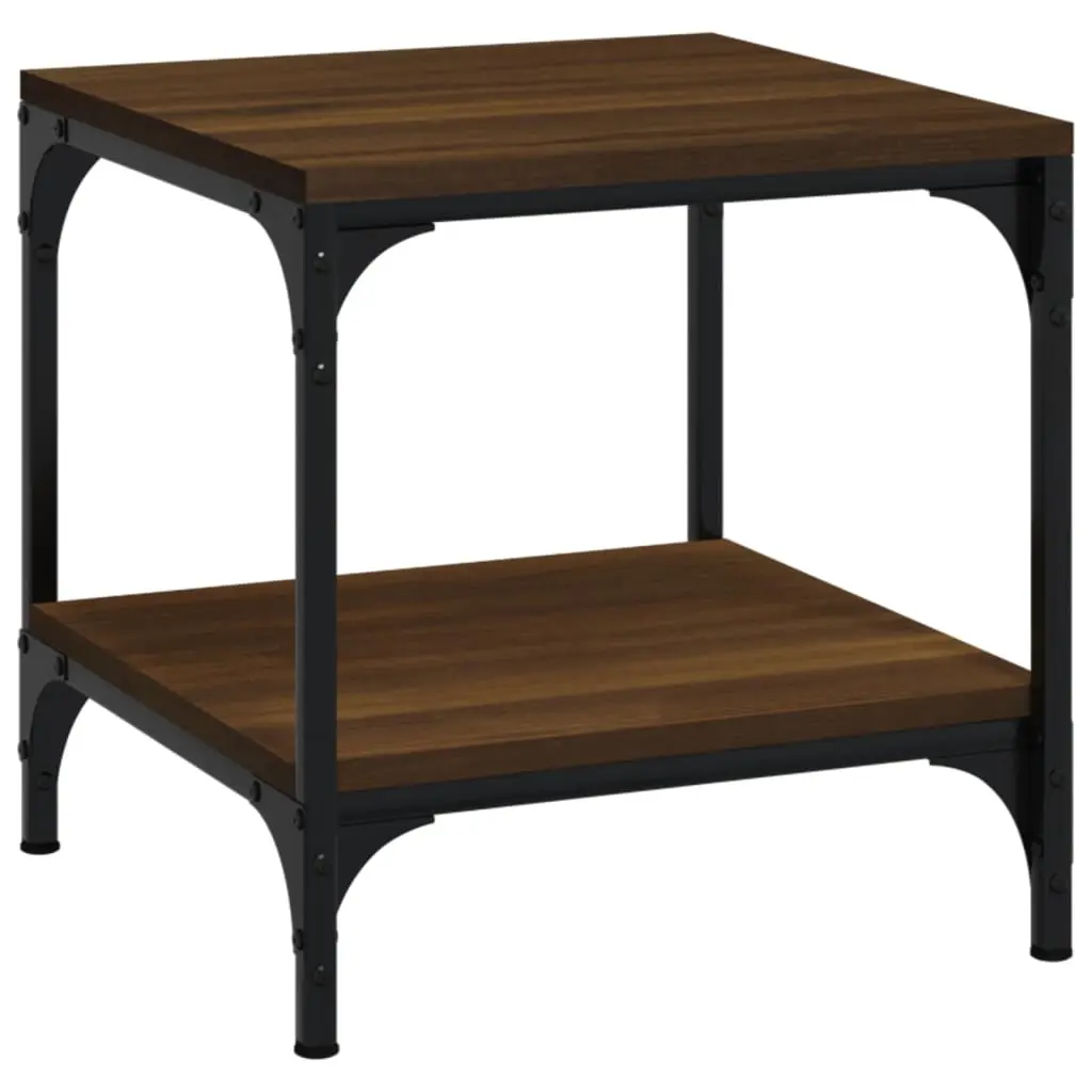 Coffee Table Brown Oak 50x50x40 cm Engineered Wood 819376 - Furniture
