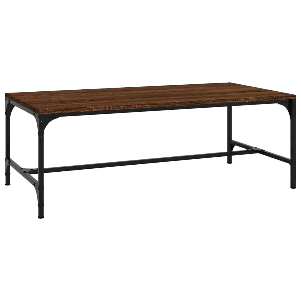 Coffee Table Brown Oak 100x50x35 cm Engineered Wood 819391 - Furniture
