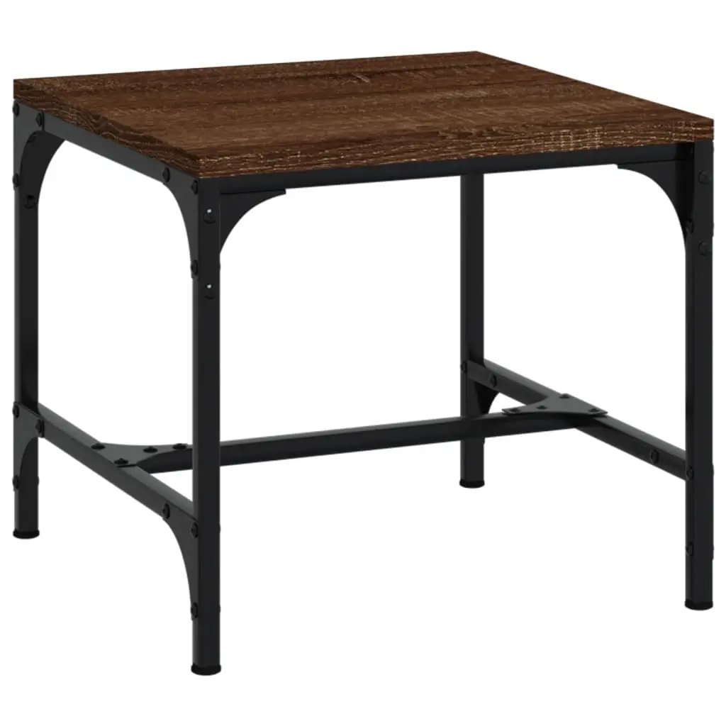 Coffee Table Brown Oak 50x50x35 cm Engineered Wood 819401 - Furniture