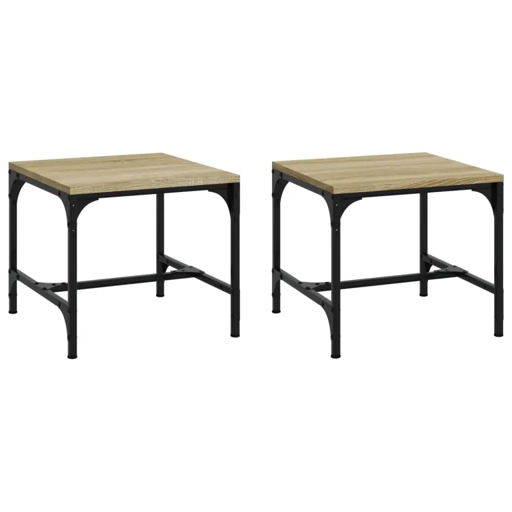Side Tables 2 pcs Sonoma Oak 40x40x35 cm Engineered Wood 819405 - Furniture