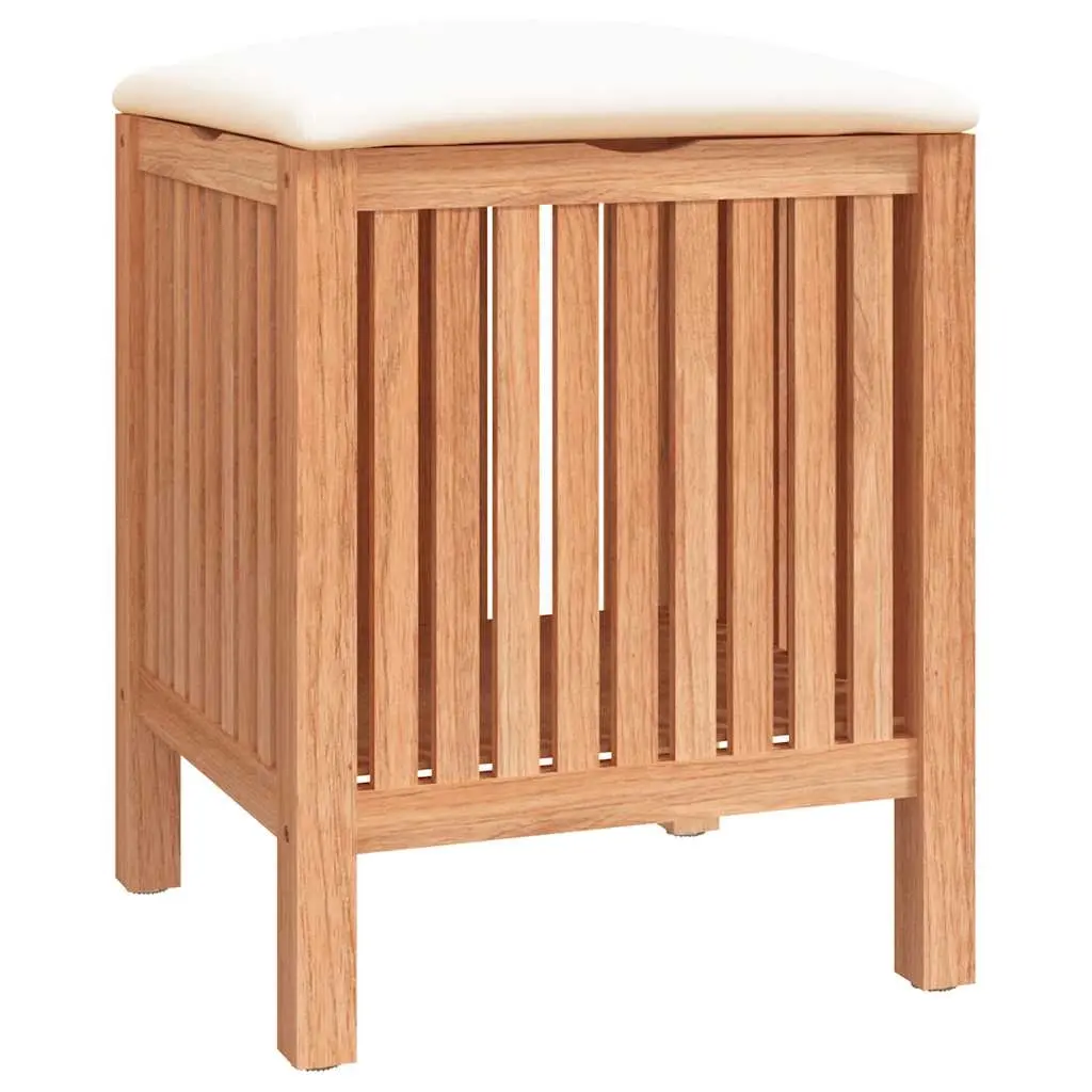 Bathroom Stool 40.5x40x52 cm Solid Wood Walnut 350351 - Home & Garden