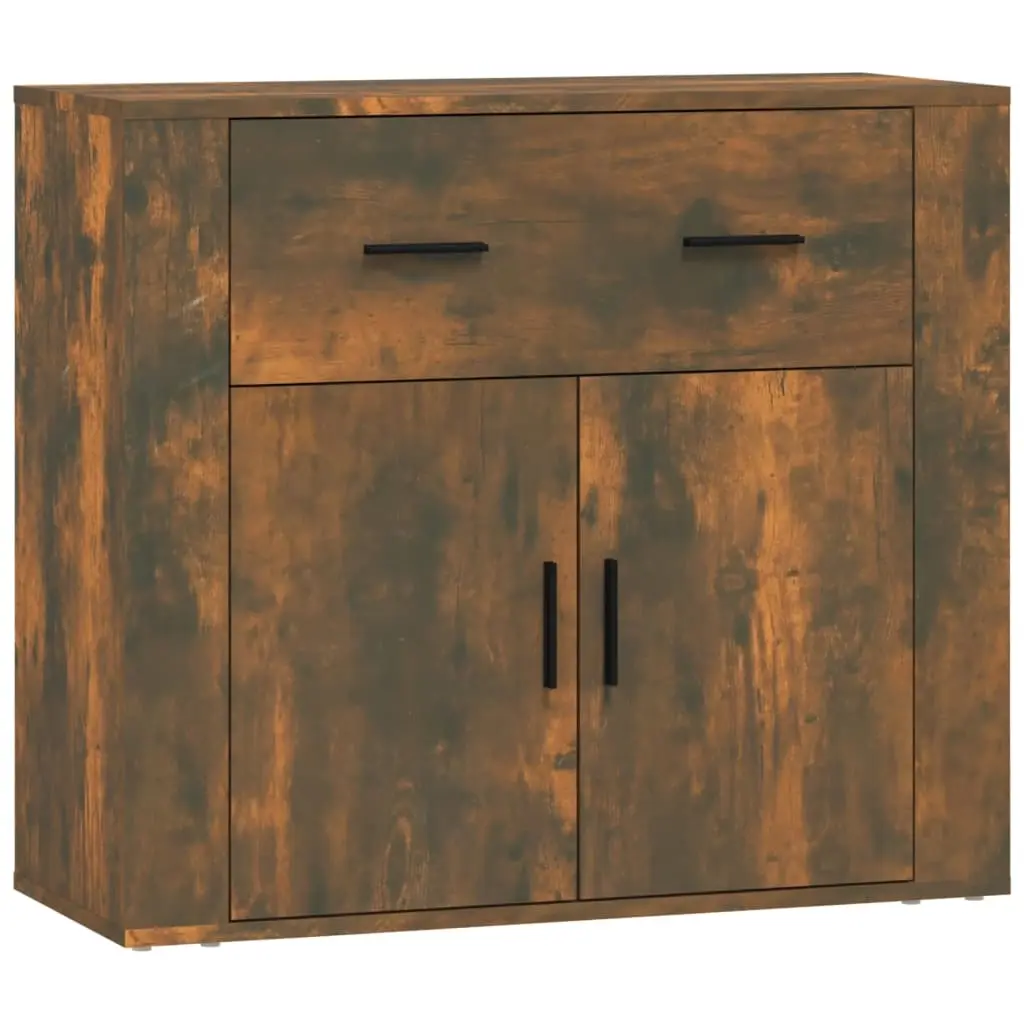 Sideboard Smoked Oak 80x33x70 cm Engineered Wood 816573 - Furniture