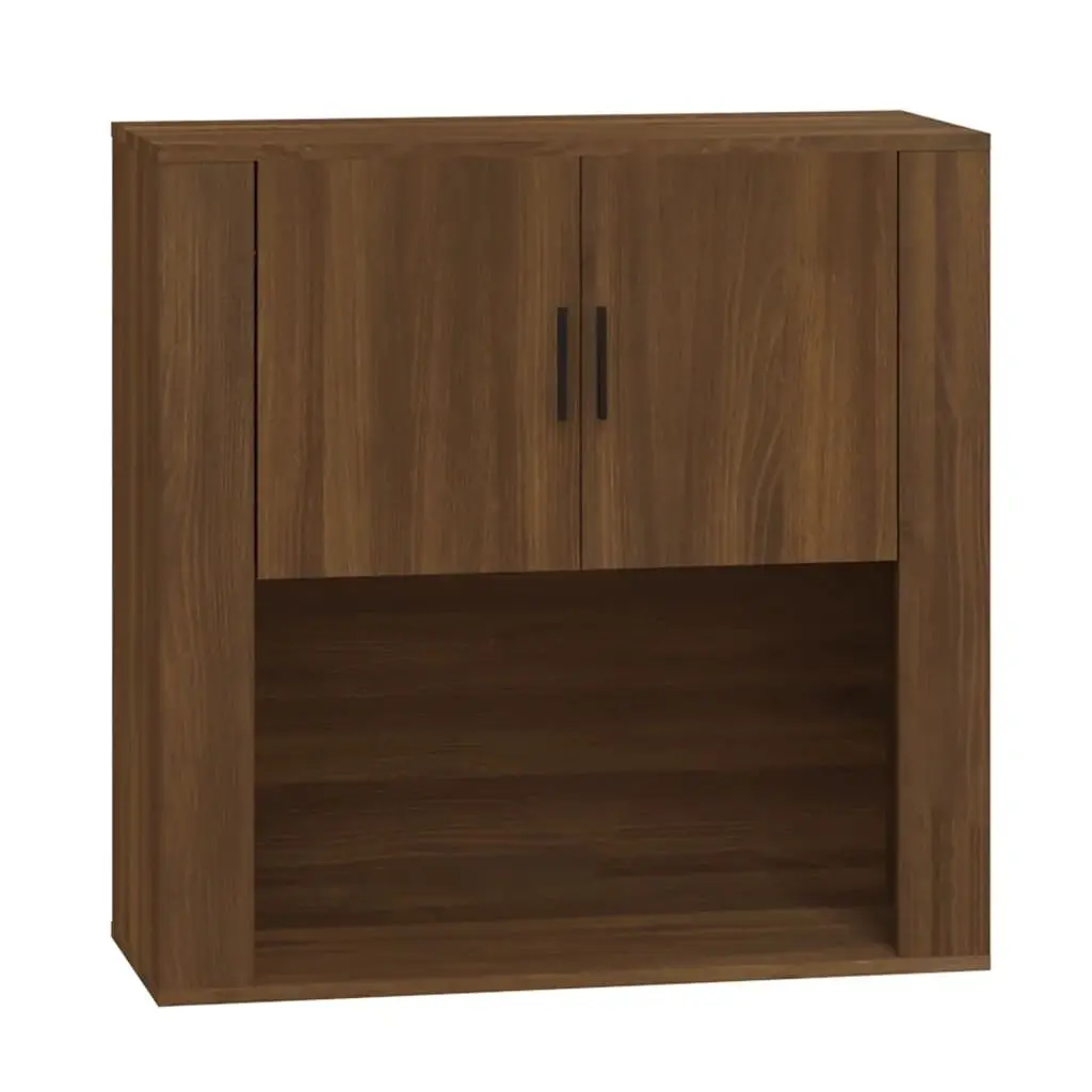 Wall Cabinet Brown Oak 80x33x80 cm Engineered Wood 816591 - Furniture