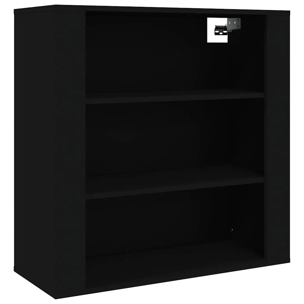 Wall Cabinet Black 80x33x80 cm Engineered Wood 816593 - Furniture