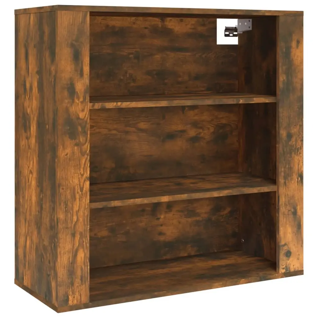 Wall Cabinet Smoked Oak 80x33x80 cm Engineered Wood 816597 - Furniture