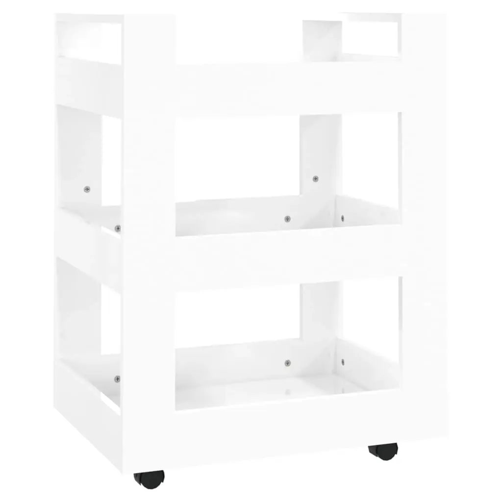 Kitchen Trolley High Gloss White 60x45x80 cm Engineered Wood 816818 - Furniture