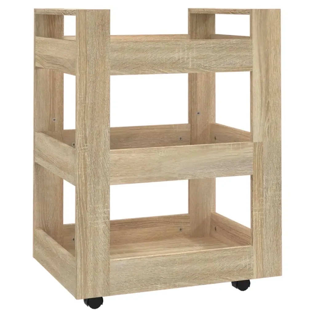 Kitchen Trolley Sonoma Oak 60x45x80 cm Engineered Wood 816819 - Furniture