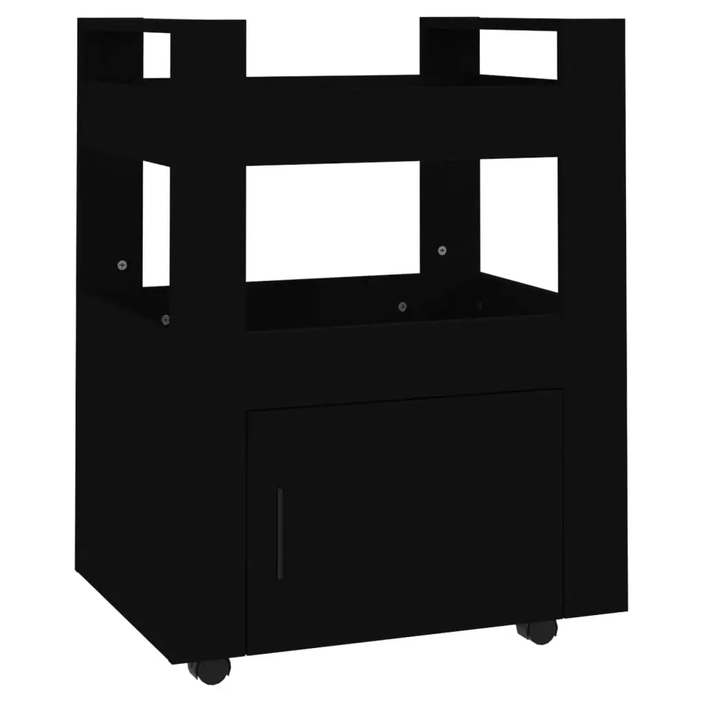 Kitchen Trolley Black 60x45x80 cm Engineered Wood 816825 - Furniture