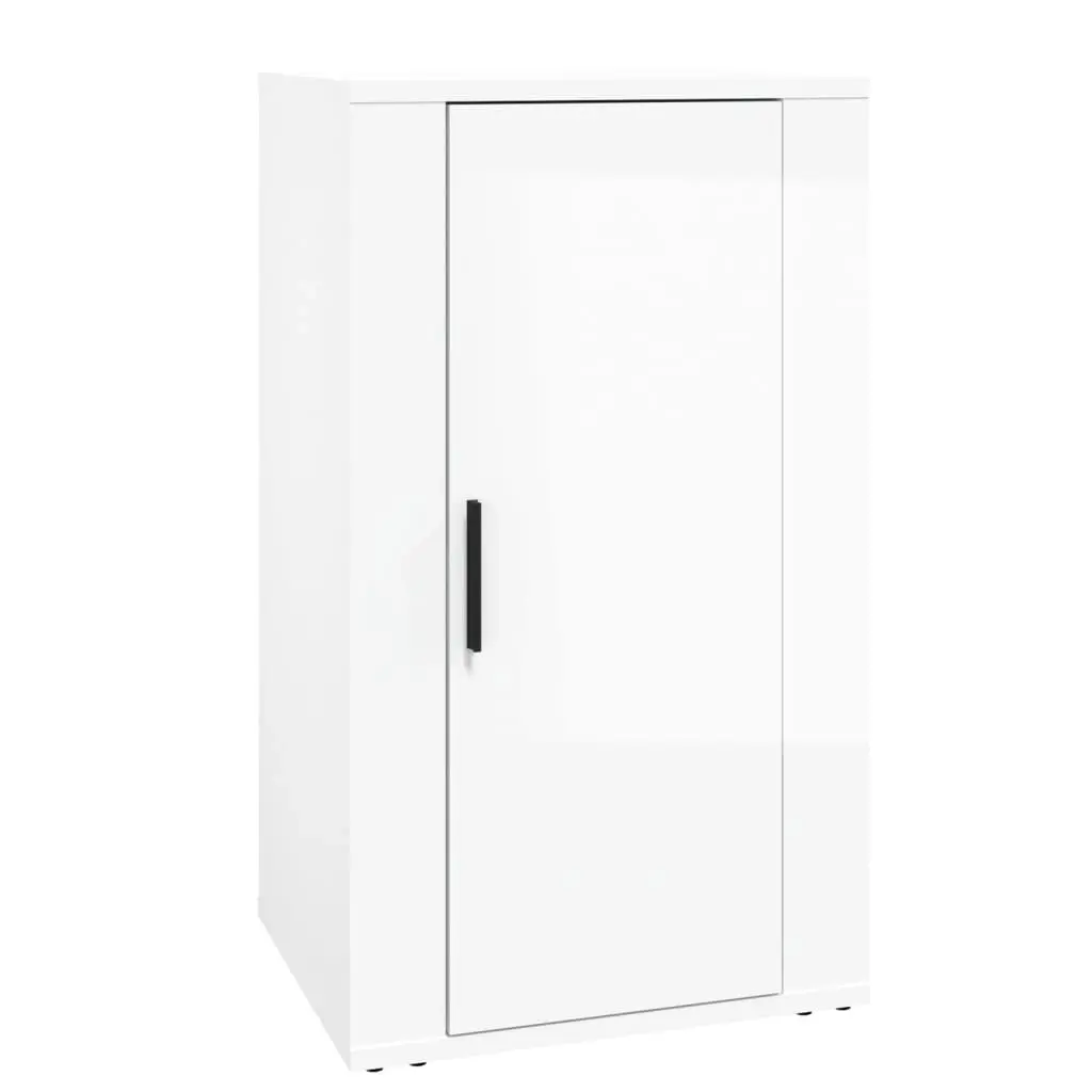 Sideboard High Gloss White 40x33x70 cm Engineered Wood 819414 - Furniture