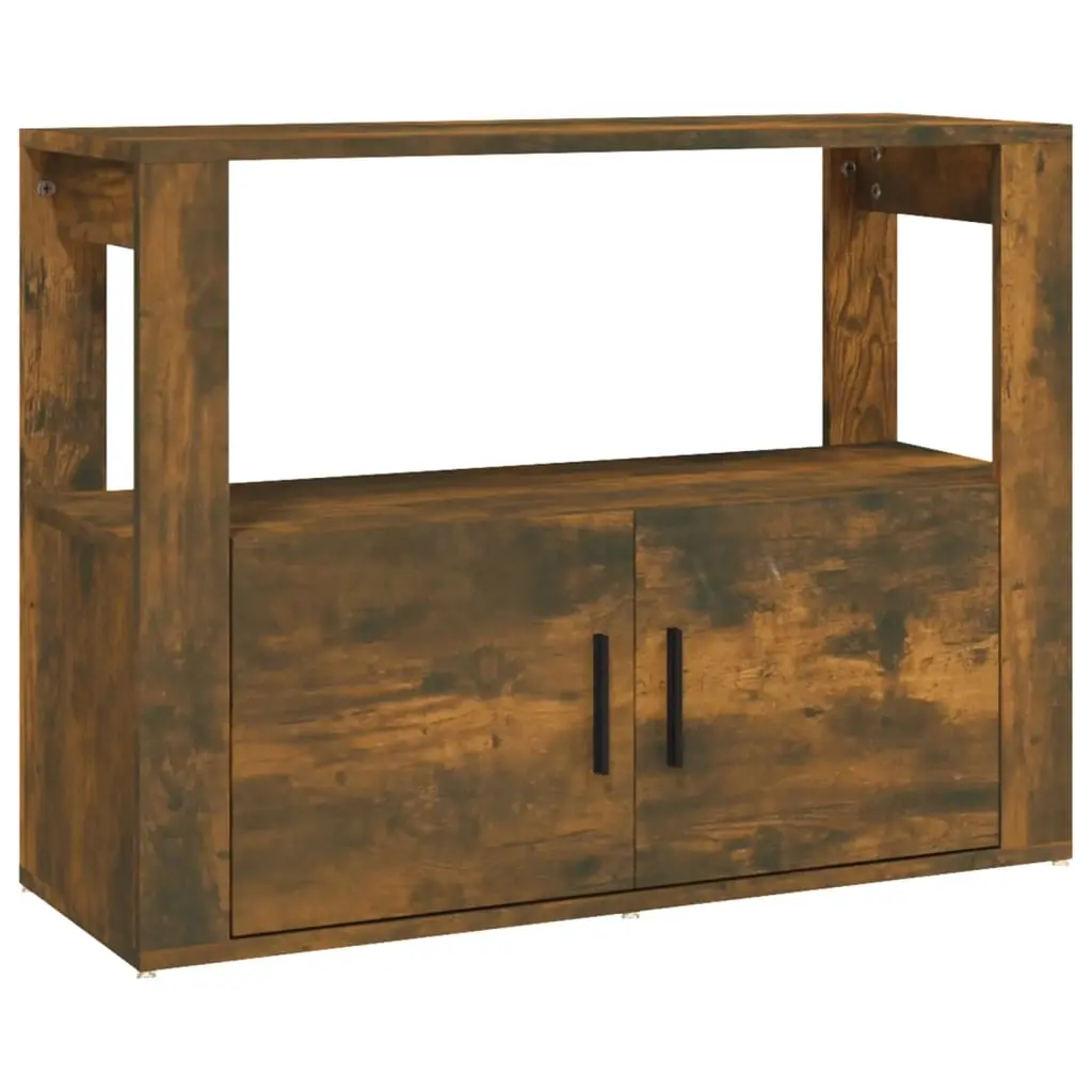 Sideboard Smoked Oak 80x30x60 cm Engineered Wood 819457 - Furniture