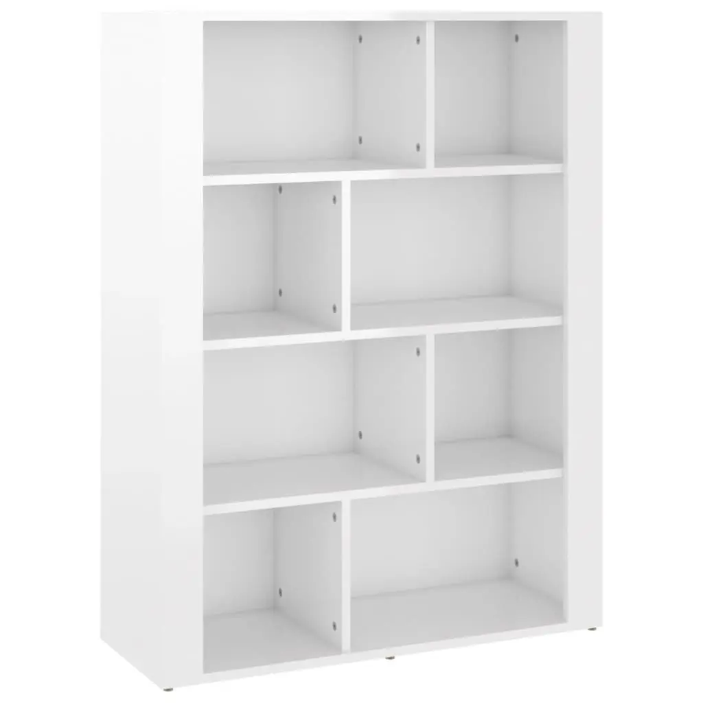 Sideboard High Gloss White 80x30x106 cm Engineered Wood 819494 - Furniture