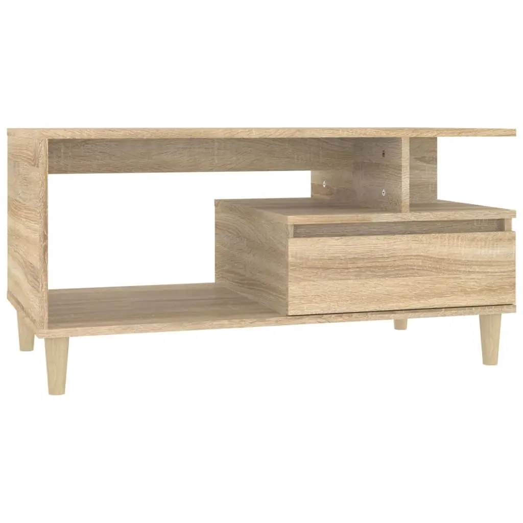 Coffee Table Sonoma Oak 90x49x45 cm Engineered Wood 819615 - Furniture