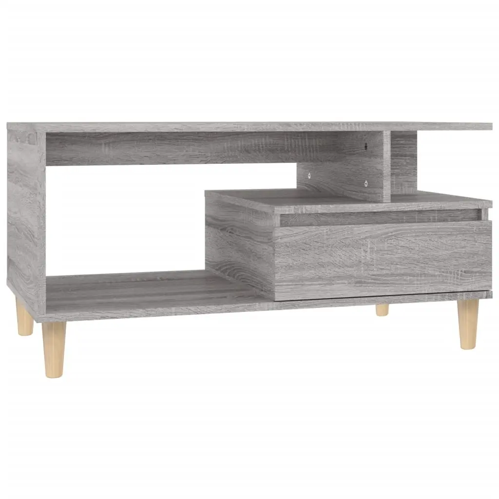 Coffee Table Grey Sonoma 90x49x45 cm Engineered Wood 819618 - Furniture
