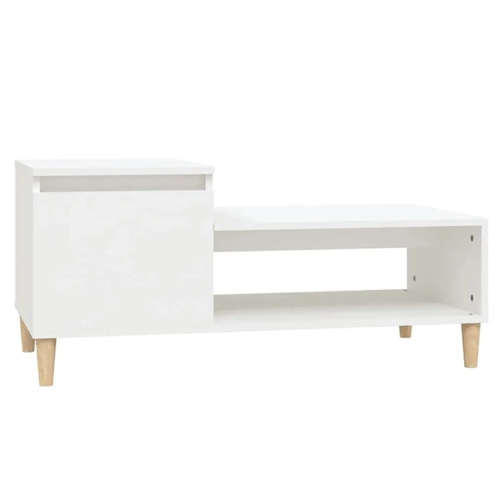 Coffee Table White 100x50x45 cm Engineered Wood 821124 - Furniture