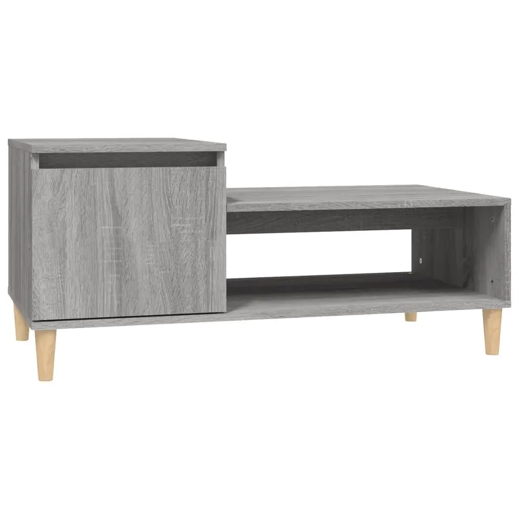 Coffee Table Grey Sonoma 100x50x45 cm Engineered Wood 821130 - Furniture