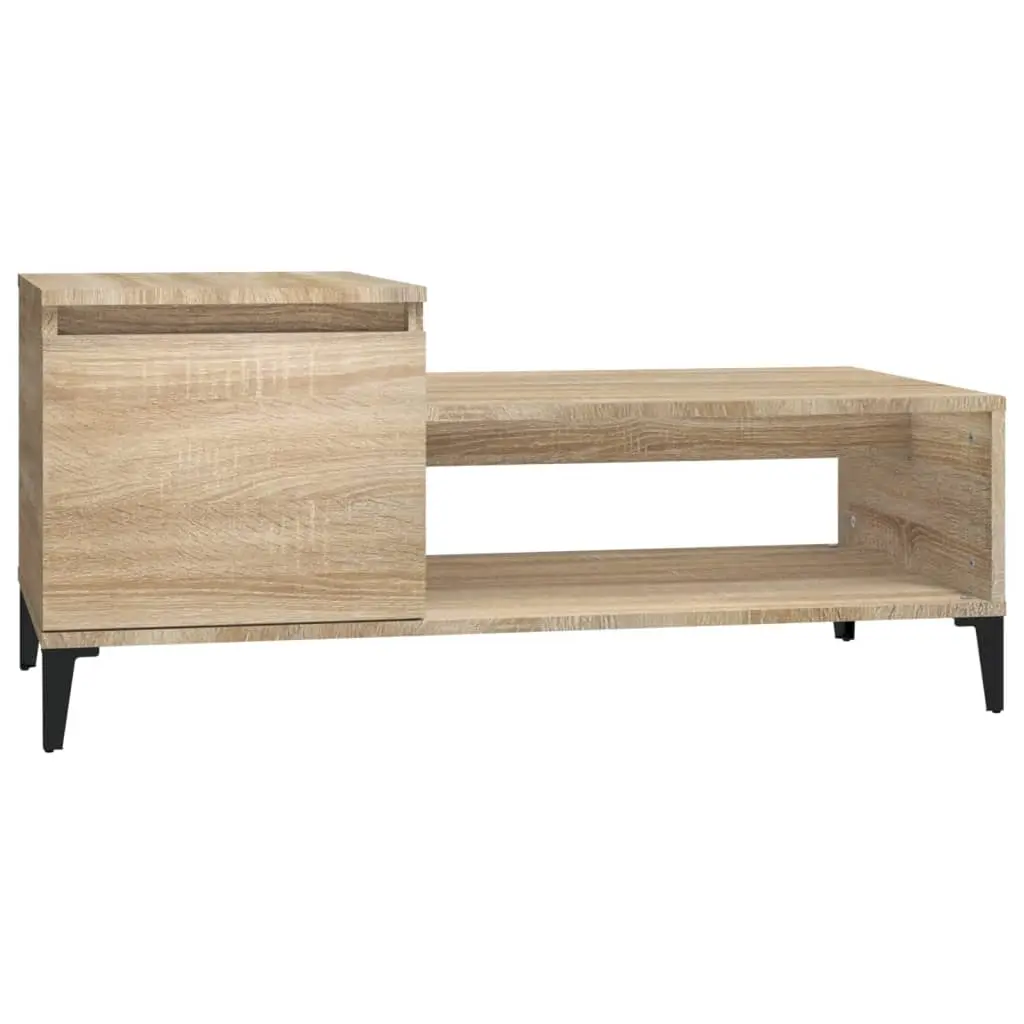 Coffee Table Sonoma Oak 100x50x45 cm Engineered Wood 821135 - Furniture