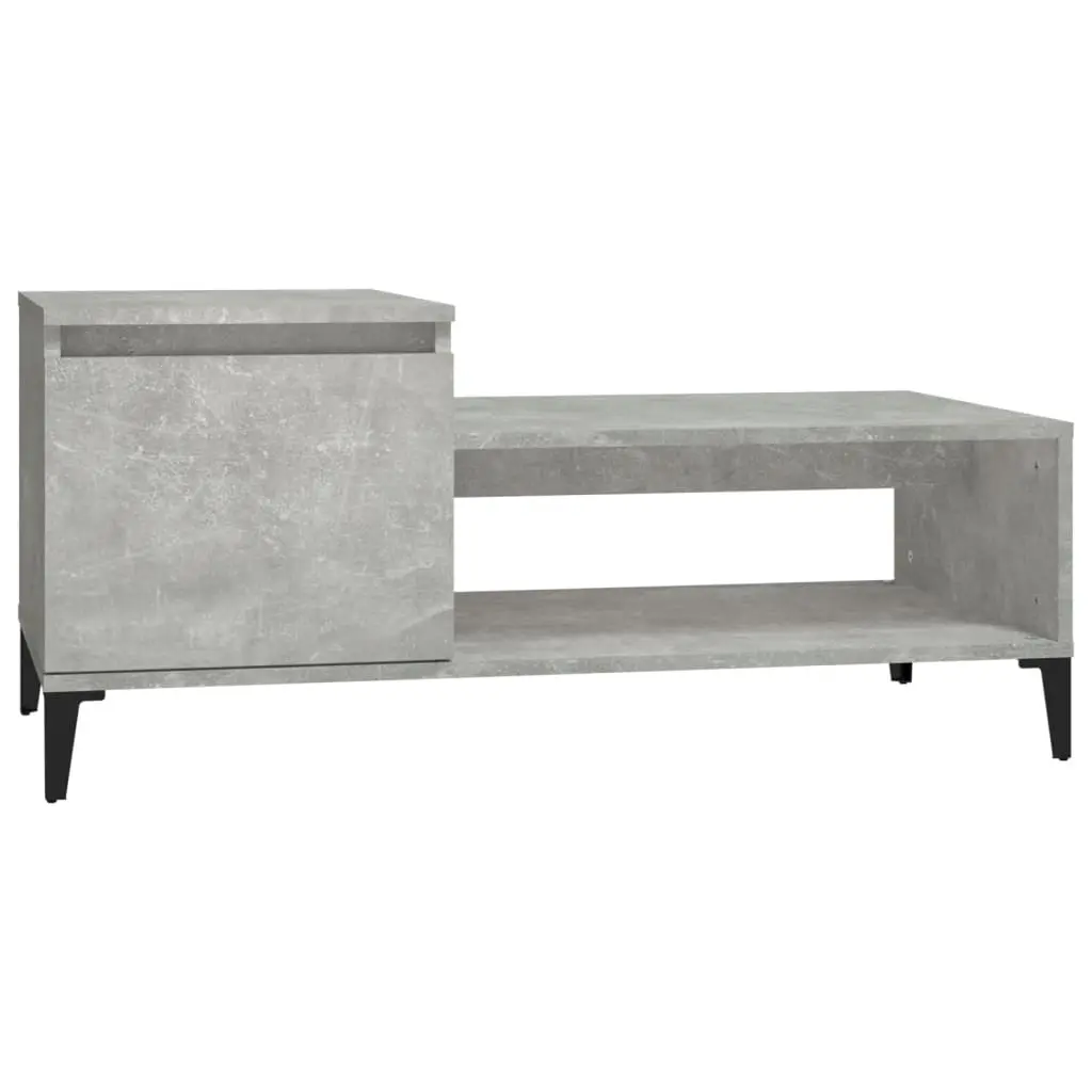 Coffee Table Concrete Grey 100x50x45 cm Engineered Wood 821136 - Furniture