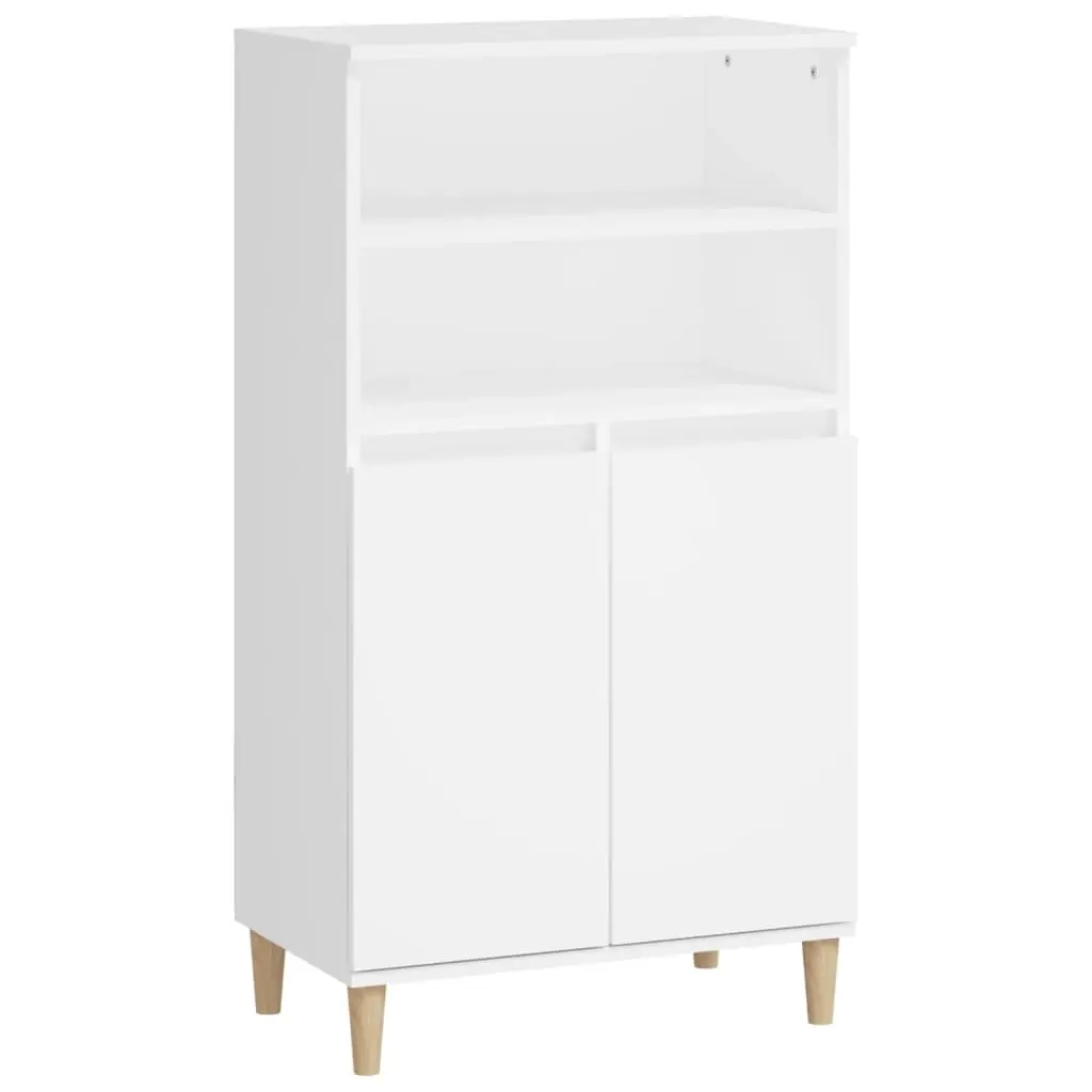 Highboard White 60x36x110 cm Engineered Wood 821220 - Furniture