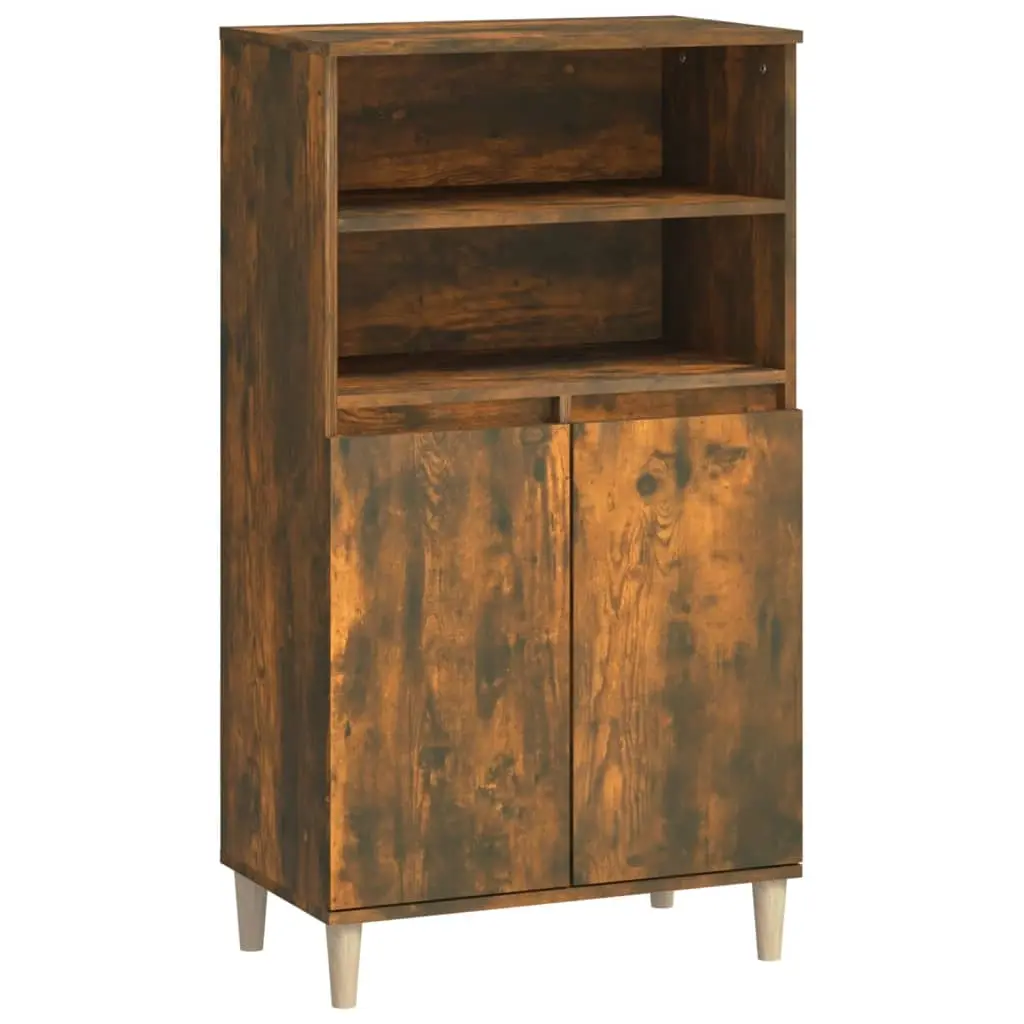 Highboard Smoked Oak 60x36x110 cm Engineered Wood 821225 - Furniture