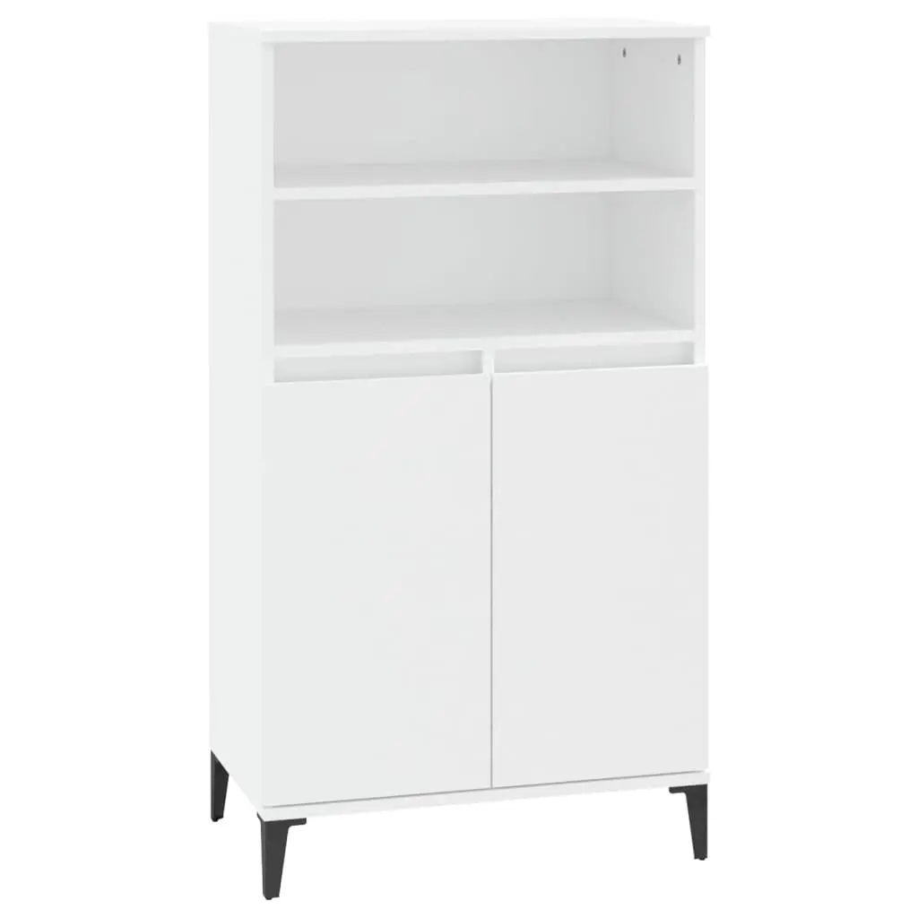 Highboard White 60x36x110 cm Engineered Wood 821228 - Furniture