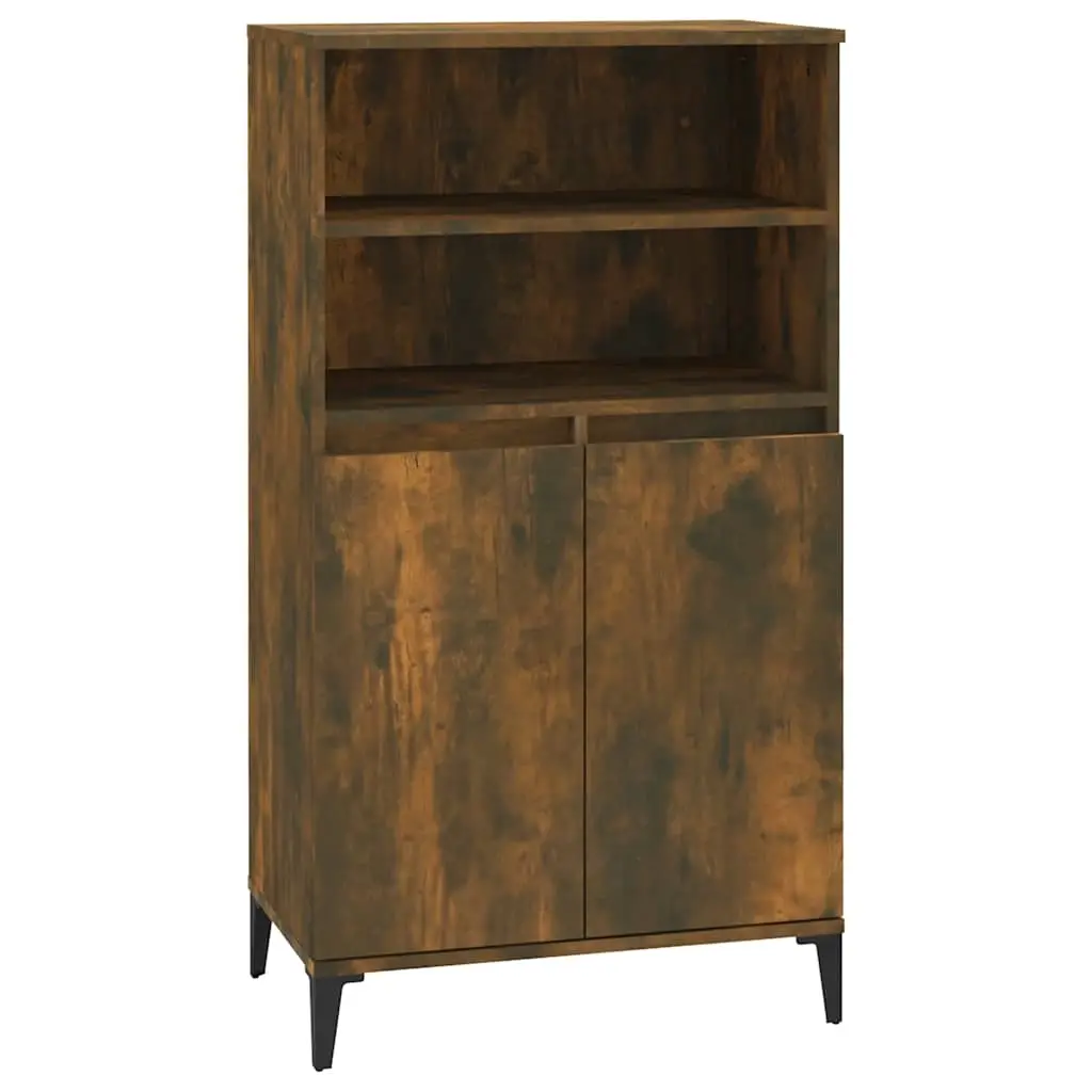 Highboard Smoked Oak 60x36x110 cm Engineered Wood 821233 - Furniture